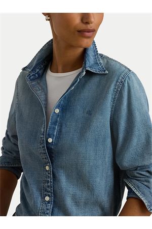 Jamelko-Long Sleeve-Button Front Shirt-2X1 Denim LAUREN RALPH LAUREN | Shirt | 200P08166001